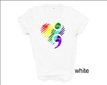 Load image into Gallery viewer, You Matter, Don't Let Your Story End tshirt, May is Mental Health Awareness Month, Mental Health,Semicolon shirt, It's Okay Not to Be Okay