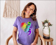 Load image into Gallery viewer, You Matter, Don't Let Your Story End tshirt, May is Mental Health Awareness Month, Mental Health,Semicolon shirt, It's Okay Not to Be Okay