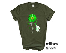 Load image into Gallery viewer, Mental Health Awareness tshirt, May is Mental Health Awareness Month, Green Ribbon, It's Okay Not to Be Okay, You are Not Alone, Be Kind