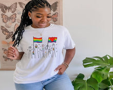 Load image into Gallery viewer, Pride Flag tshirt, Gay Pride shirt, Pride tshirt, Love is Love, Gay Pride Parade, Pride adult and kids tshirts, June is Pride Month