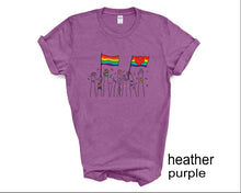 Load image into Gallery viewer, Pride Flag tshirt, Gay Pride shirt, Pride tshirt, Love is Love, Gay Pride Parade, Pride adult and kids tshirts, June is Pride Month
