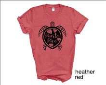 Load image into Gallery viewer, Puerto Rico turtle tshirt, Borinquen, Puerto Rico Tortuga tshirt, La Isla del Encanto tee, Boricua, Unisex t shirt, Adult and youth sizes