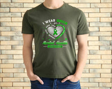 Load image into Gallery viewer, I Wear Green for Mental Health Awareness tshirt, May is Mental Health Awareness Month, Mental Health tshirt, It's Okay Not to Be Okay