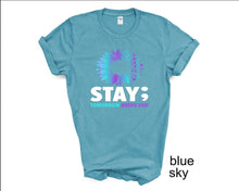 Load image into Gallery viewer, Stay Tomorrow Needs You tshirt, May is Mental Health Awareness Month, Mental Health tshirt, Semicolon tshirt, Suicide Prevention tshirt