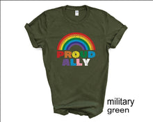 Load image into Gallery viewer, Proud Ally tshirt, Florida Bill against LGTBQ rights, Say Gay tshirt, Pride tshirt, Say Gay tshirt, Pride Free Mom Hugs tshirt, Pride Mom