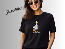 Load image into Gallery viewer, Fake It Till You Honk It Goose Shirt | Funny Goose Tee | Silly Animal Graphic Shirt | Meme Bird T-Shirt | Cute Honk Goose Gift | Funny Retro Goose Tee
