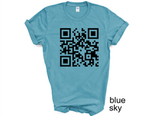 Load image into Gallery viewer, It’s Ok To Say Gay T-shirt QR Code
