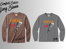 Load image into Gallery viewer, Podcast Live T-Shirt, Podcast Host Shirt, Retro Microphone Tee, Podcaster Gift, Podcast Lover Shirt, Live Podcast Graphic Tee, Unisex

