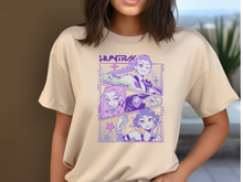 Load image into Gallery viewer, Kpop Demon Hunters T-shirt Gift For Woman,Jinu Manga Shirt,Kpop Huntrix Pin,Demon Hunter Merch,Saja Girls Fan Poster, Kpop Shirt
