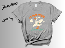 Load image into Gallery viewer, Goose Vibes Shirt | Funny Goose Tee | Cute Goose Graphic T-Shirt | Silly Bird Shirt | Goose Lover Gift | Trendy Animal Tee | Casual Everyday Shirt
