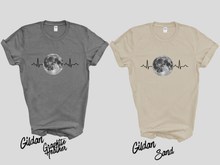 Load image into Gallery viewer, Moon Heartbeat Shirt, Celestial Heartbeat T-Shirt, Moon Lover Tee, Cosmic Graphic Shirt, Astronomy Shirt, Boho Moon Tee, Spiritual Aesthetic Shirt
