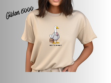 Load image into Gallery viewer, Fake It Till You Honk It Goose Shirt | Funny Goose Tee | Silly Animal Graphic Shirt | Meme Bird T-Shirt | Cute Honk Goose Gift | Funny Retro Goose Tee
