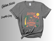 Load image into Gallery viewer, Certified Summer Vibes Goose Shirt | Funny Summer Goose Tee | Beach Vacation T-Shirt | Cute Goose Graphic Shirt | Coastal Summer Outfit | Sunshine Vibes Tee
