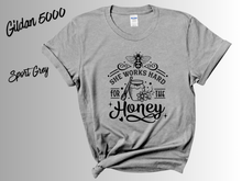 Load image into Gallery viewer, Idgie's Wild Honey Co. T-Shirt | Vintage Southern Honey Tee | Cottagecore Graphic Shirt | Nature Lover Gift | Unisex Tee
