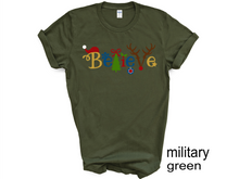 Load image into Gallery viewer, Believe Christmas tshirt, Santa t shirt, Christmas tshirts, Family tshirts.
