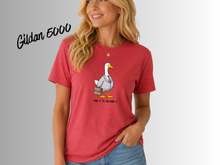 Load image into Gallery viewer, Fake It Till You Honk It Goose Shirt | Funny Goose Tee | Silly Animal Graphic Shirt | Meme Bird T-Shirt | Cute Honk Goose Gift | Funny Retro Goose Tee
