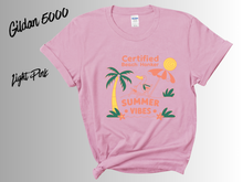 Load image into Gallery viewer, Certified Summer Vibes Goose Shirt | Funny Summer Goose Tee | Beach Vacation T-Shirt | Cute Goose Graphic Shirt | Coastal Summer Outfit | Sunshine Vibes Tee
