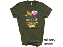 Load image into Gallery viewer, Teacher My Love Belongs to second grade T-Shirt, Gift for Teacher, Funny Teacher Shirt, Friyay Teacher Shirt, Teacher Team Tee
