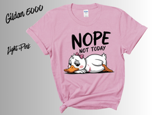 Load image into Gallery viewer, Nope Not Today Goose Shirt | Funny Goose Tee | Silly Animal Graphic Shirt | Introvert Mood T-Shirt | | Funny Meme Bird Gift
