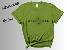 Load image into Gallery viewer, Celestial T-Shirt | Sun Moon Stars Shirt | Boho Celestial Tee | Mystical Graphic Shirt | Astrology Inspired Tee | Cosmic Gift
