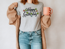 Load image into Gallery viewer, Happy Earth Day t-shirt, Earth Day tshirt, Nature Lover&#39;s tshirt, Hiking, Love Life, Recycle, Less Plastic
