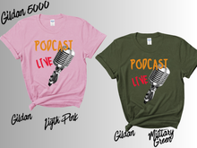 Load image into Gallery viewer, Podcast Live T-Shirt, Podcast Host Shirt, Retro Microphone Tee, Podcaster Gift, Podcast Lover Shirt, Live Podcast Graphic Tee, Unisex
