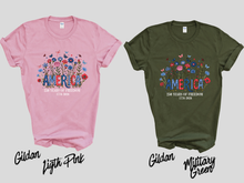 Load image into Gallery viewer, USA 250th Anniversary T-Shirt | America 1776–2026 Patriotic Tee | Fourth of July Shirt | USA Semiquincentennial Celebration Shirt | Independence Day Gift
