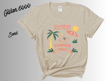Load image into Gallery viewer, Certified Summer Vibes Goose Shirt | Funny Summer Goose Tee | Beach Vacation T-Shirt | Cute Goose Graphic Shirt | Coastal Summer Outfit | Sunshine Vibes Tee
