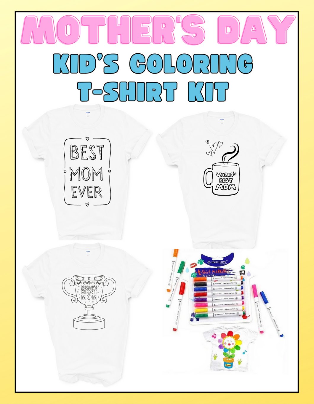 Mother’s Day Kids coloring shirt, Mother’s Day Gift