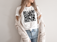 Load image into Gallery viewer, It’s Ok To Say Gay T-shirt QR Code
