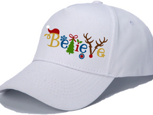 Load image into Gallery viewer, Believe Christmas Hat, Santa Hat, Christmas Hat, Family hat, Hat
