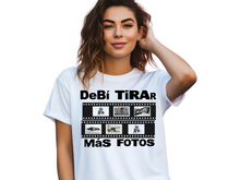 Load image into Gallery viewer, Debi Tirar Mas Fotos Photo Film Shirt, Solo Para Boricuas t-shirt, be ready for the PR Concert
