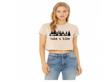 Load image into Gallery viewer, Take a Hike Shirts, Camp Tees, Camping Shirts, Hiking T-ShirtsShirt, Bella + Canvas Women&#39;s Flowy Cropped T-Shirt
