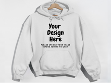 Load image into Gallery viewer, Custom Unisex Hooded Sweatshirt, Scools, Family trip, Business.  Just upload your image.
