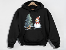 Load image into Gallery viewer, Christmas Snowman Hooded Sweatshirt | Snowman gift | Funny Snowman | Melting Snowman | Nature Lover | Novelty Apparel | Unisex Hoodie
