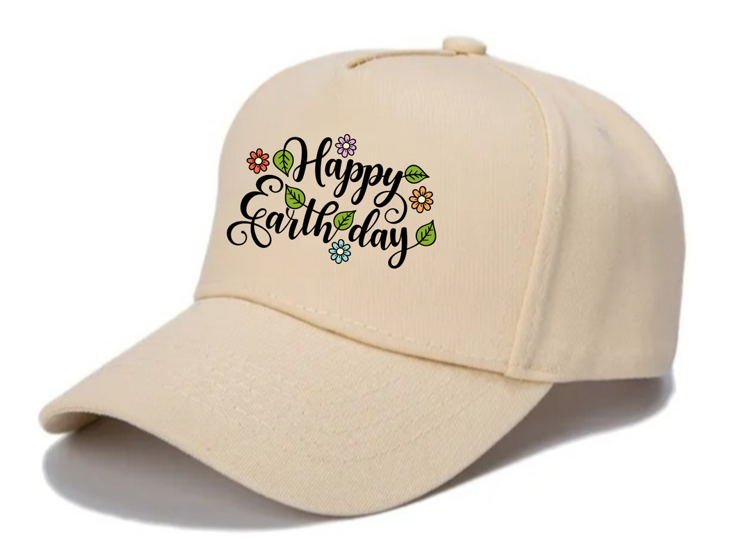 Happy Earth Day Hat, For Schools, Family trip, Business, Kids birthdays
