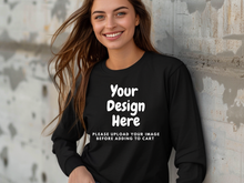 Load image into Gallery viewer, Custom Long-Sleeve T-Shirt, Family trip, Business.  Just upload your image.
