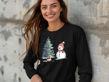 Load image into Gallery viewer, Christmas Snowman Long Sleeve Shirt, Snowman Shirt gift, Christmas T Shirt, Winter Time Shirt, Christmas Raglan Winter Snowman Shirt Merry Christmas (Copy)
