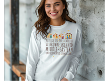 Load image into Gallery viewer, Rejoice In The Birth Of A Brown Skinned Middle Eastern Long Sleeve Shirt, Christmas t-shirts, Family t-shirts
