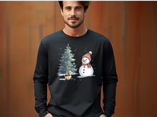 Load image into Gallery viewer, Christmas Snowman Long Sleeve Shirt, Snowman Shirt gift, Christmas T Shirt, Winter Time Shirt, Christmas Raglan Winter Snowman Shirt Merry Christmas (Copy)
