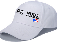 Load image into Gallery viewer, PE ERRE Hat, Hat de Puerto Rico, Mi patria hat, Mi orgullo, Mi tierra Hat, La Isla del Encanto Hat, Boricua Hat
