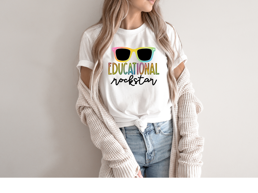 Educational Rock Star T-shirt. Teachers appreciation gifts. Teaching.