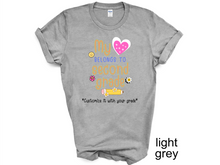 Load image into Gallery viewer, Teacher My Love Belongs to second grade T-Shirt, Gift for Teacher, Funny Teacher Shirt, Friyay Teacher Shirt, Teacher Team Tee
