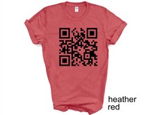 Load image into Gallery viewer, It’s Ok To Say Gay T-shirt QR Code
