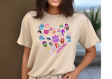 Load image into Gallery viewer, Huntrix Heart Shirt, Kpop Demon Hunters Saja Boys Group Shirt, Kpop Huntrix Shirt, Demon Hunter, Huntrix Girls Shirt
