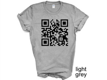 Load image into Gallery viewer, It’s Ok To Say Gay T-shirt QR Code
