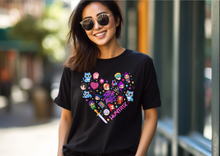 Load image into Gallery viewer, Huntrix Heart Shirt, Kpop Demon Hunters Saja Boys Group Shirt, Kpop Huntrix Shirt, Demon Hunter, Huntrix Girls Shirt
