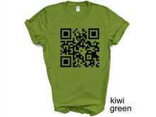 Load image into Gallery viewer, It’s Ok To Say Gay T-shirt QR Code
