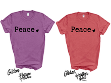 Load image into Gallery viewer, Peace Shirt, Peace Sign T-Shirt, Retro Peace Tee, Hippie Style Shirt, Positive Vibes Shirt, Graphic Peace Tee, Boho Aesthetic Shirt
