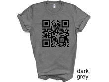 Load image into Gallery viewer, It’s Ok To Say Gay T-shirt QR Code
